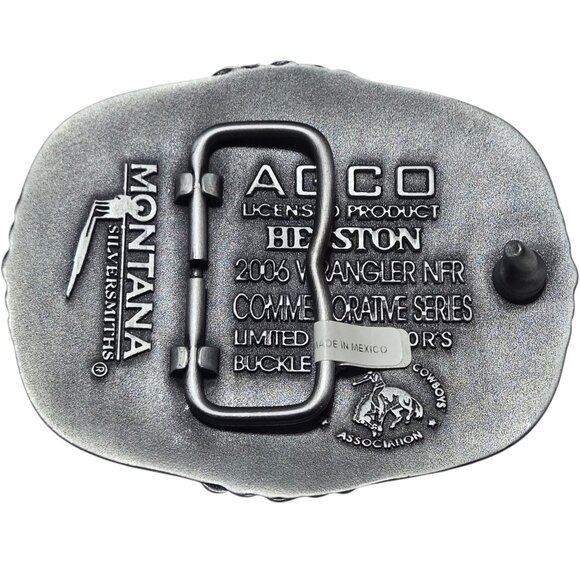 2006 NFR Belt Buckle National Finals Rodeo Team Roping Cowboy Wrangler Ropers - Picture 2 of 11